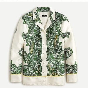 J.Crew Plus Size Drapey  Paisley Button Shirt2X